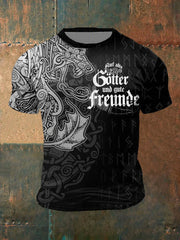 Herren Viking bedrucktes Kurzarm-T-Shirt