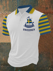 Herren Swedish Viking mit kurzen Ärmeln  Shirt
