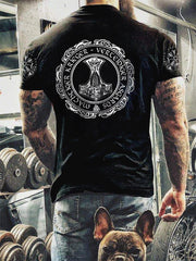 Herren Viking bedrucktes Kurzarm-T-Shirt