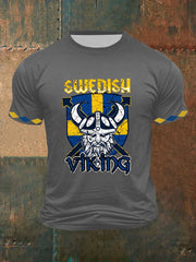 Herren Swedish Viking T-Shirt mit kurzen Ärmeln