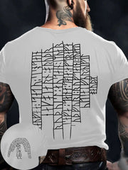 Herren Viking Style Authentisches Gotland Runes tone Norse Rune Bedrucktes T-Shirt