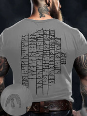 Herren Viking Style Authentisches Gotland Runes tone Norse Rune Bedrucktes T-Shirt