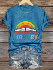 Women's Support Your Local Library Tee