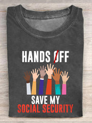 Unisex Hands Off My Social Security Short Sleeves T-shirt