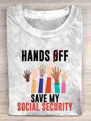 Unisex Hands Off My Social Security Short Sleeves T-shirt