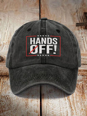 Unisex Hands Off  Printed Hat