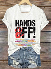 Women's Hands Off Printed T-shirt
