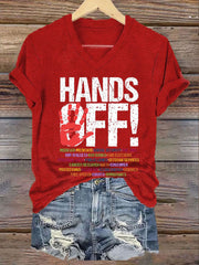 Women's Hands Off Printed T-shirt