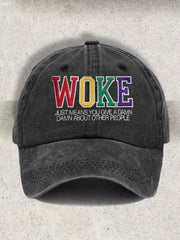 Unisex Woke Damn About Other People Printed Hat