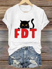 Women's Black Cat Resist FDT (Foxtrot Delta Tango) Casual Tee