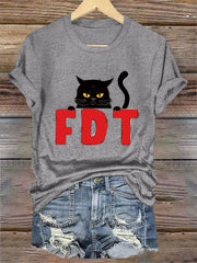 Women's Black Cat Resist FDT (Foxtrot Delta Tango) Casual Tee