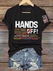 Women's Hands Off Printed T-shirt