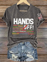 Women's Hands Off Printed T-shirt