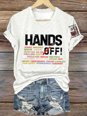 Women's Hands Off Printed T-shirt