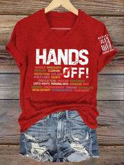 Women's Hands Off Printed T-shirt