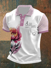 Pfingst-Alpha-und Omega-Pfingstrosen-shirt für Männer