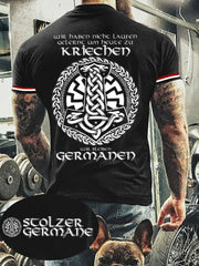 Stolzer Germane bedrucktes Kurzarm-T-Shirt für Männer