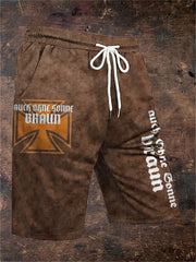 Männer Auch ohne Sonne braun Print Shorts