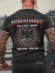 Männer Deutschland Meine Heimat Meine Liebe bedrucktes Kurzarm-T-Shirt