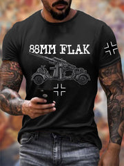88 Flak bedrucktes Kurzarm-T-Shirt für Männer