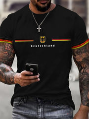 Deutschland bedrucktes Kurzarm-T-Shirt für Männer