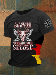Herren Auf Gehts Der Tag Versa ut Sich Nicht Von Selbst Bedrucktes Kurzarm T-Shirt