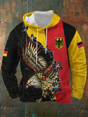 Herren-Sweatshirt mit deutscher Flagge Adler druck Kapuzen tasche