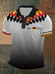 Heartbeat-Print-shirt für Männer mit deutscher Flagge