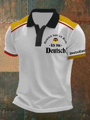 Herren Ich Bin Deutsch Bedrucktes Kurzarm- T-Shirt