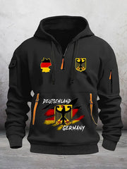 Langarm-Kapuzen pullover für Herren Deutschland bedruckt