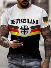 Men's Deutschland Print Short-sleeved T-shirt
