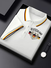 Men's Deutschland German Flag Printed Short Sleeve  Shirt
