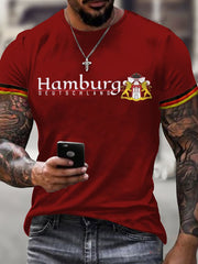 Langarm-T-Shirt für Herren Hamburg Deutschland bedruckt