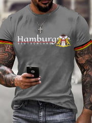 Langarm-T-Shirt für Herren Hamburg Deutschland bedruckt