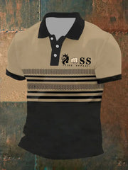 Herren Vintage Schriftzug lässig -Shirt