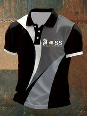 Herren Vintage Schriftzug lässig -Shirt