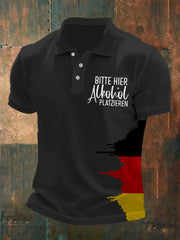 Herren Bitte Hier Alcohol Platzierten Bedrucktes  Shirt