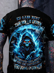 ICH KANN NICHT ZUR HÖLLE GEHEN VOLLSTÄNDIGER DRUCK Bedrucktes T-Shirt für Herren