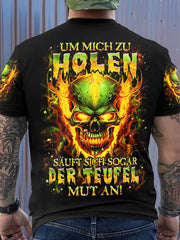 Herren UM MICH ZU HOLEN VOLL STÄNDIGER DRUCK Bedrucktes T-Shirt