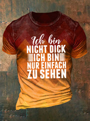 Men's Ich Bin Nifht Dick Ich Bin Nur Einfach Zu Sehen Printed Short Sleeve T-Shirt