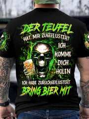 Herren BRING BIER MIT VOLLSTÄNDIGER DRUC Bedrucktes T-Shirt