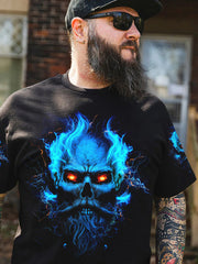 Herren BÖSER ALTER MANN VOLLSTÄNDIGER DRUCK Bedrucktes T-Shirt