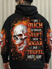 Herren UM MICH ZU HOLEN VOLL STÄNDIGER DRUCK Bedruckter Hoodie