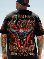 ICH BIN NIE ALLEIN VOLL STÄN DIGER DRUCK Bedrucktes T-Shirt für Männer