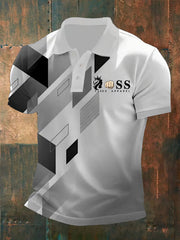 Herren Vintage Schriftzug lässig -Shirt