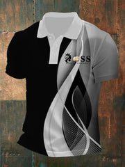 Herren Vintage Schriftzug lässig -Shirt