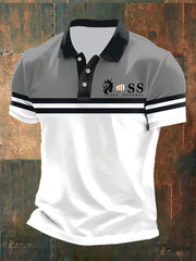 Herren Vintage Schriftzug lässig -Shirt