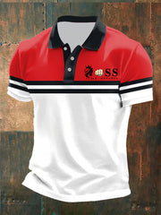 Herren Vintage Schriftzug lässig -Shirt