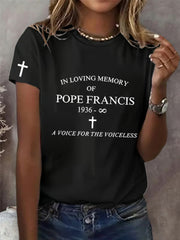 Camiseta con estampado Deely Missed Pope Francis para mujer