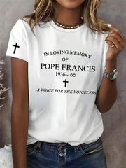 Camiseta con estampado Deely Missed Pope Francis para mujer